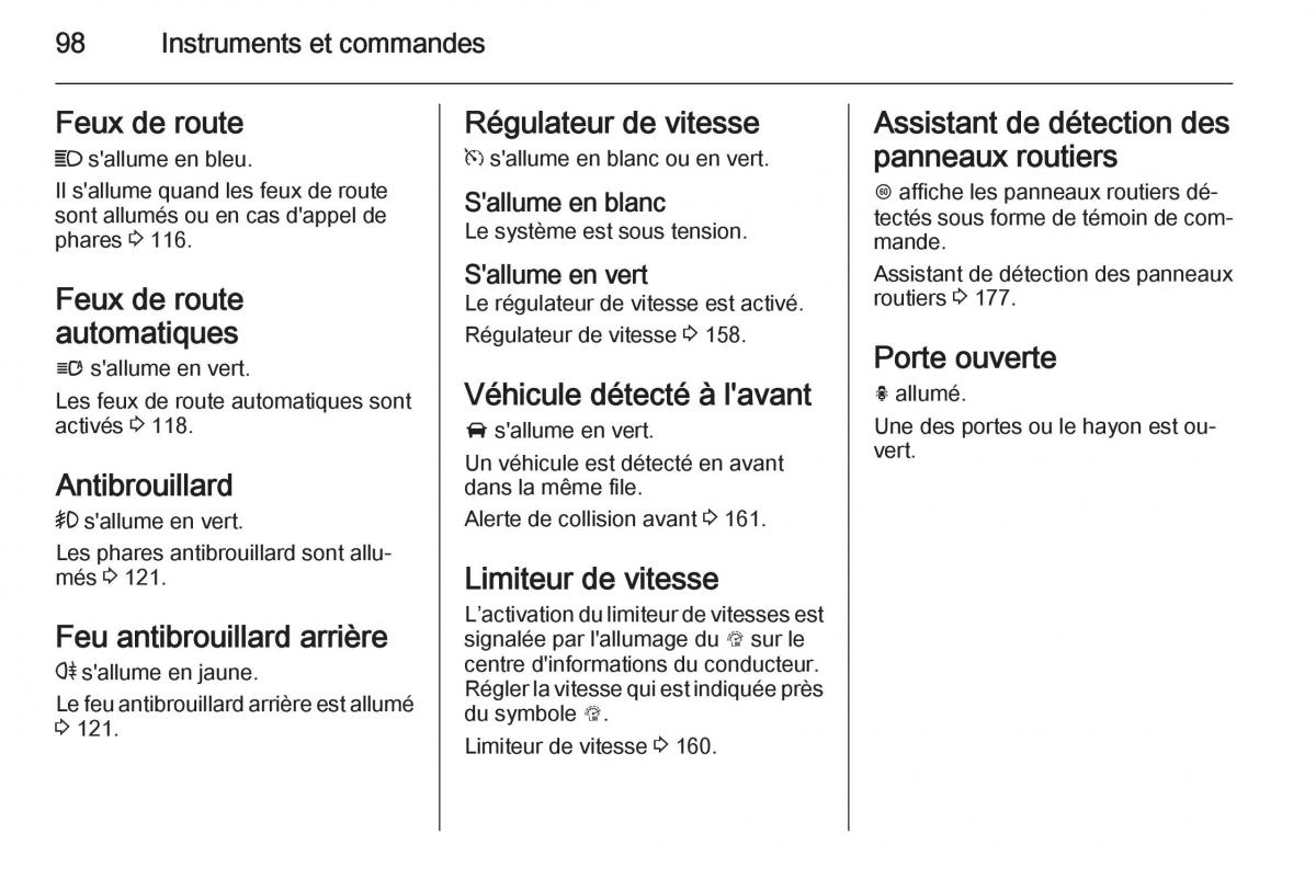 Opel Corsa E manuel du proprietaire / page 100