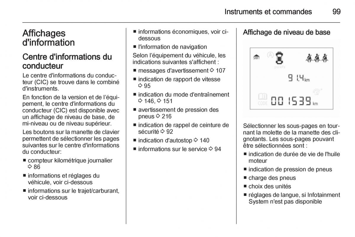 Opel Corsa E manuel du proprietaire / page 101