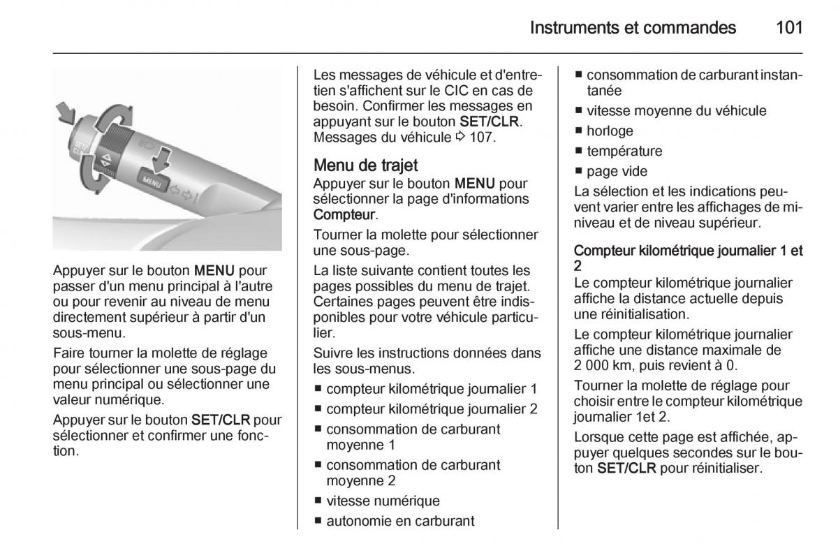 Opel Corsa E manuel du proprietaire / page 103