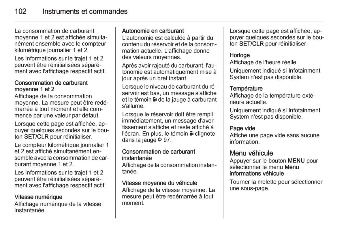 Opel Corsa E manuel du proprietaire / page 104