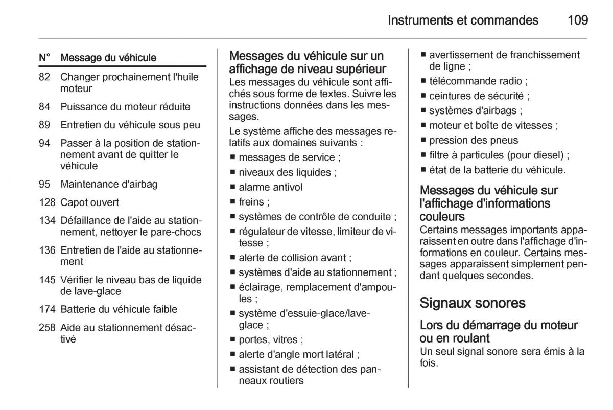 Opel Corsa E manuel du proprietaire / page 111