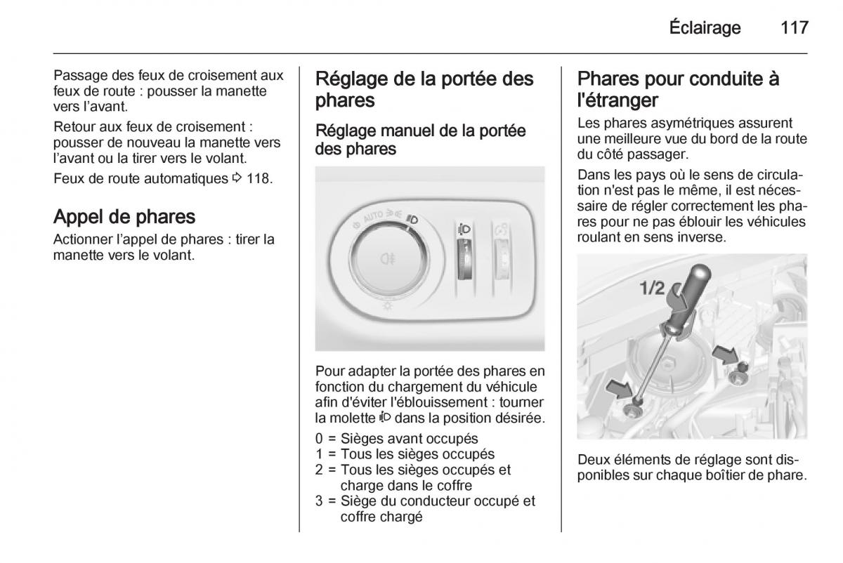 Opel Corsa E manuel du proprietaire / page 119