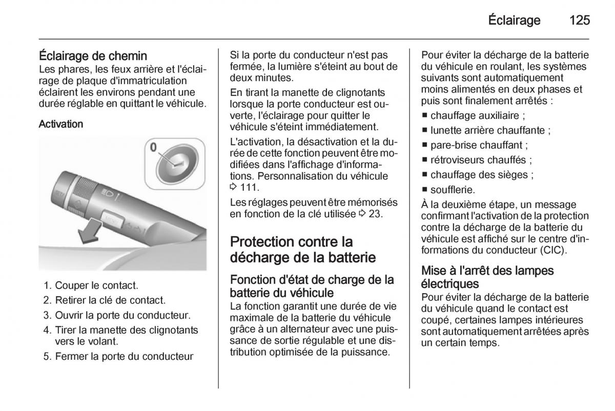 Opel Corsa E manuel du proprietaire / page 127