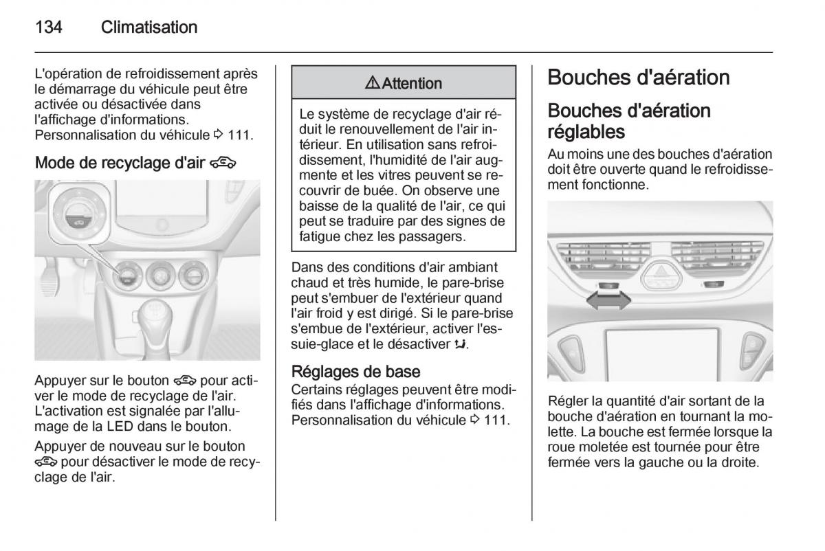 Opel Corsa E manuel du proprietaire / page 136