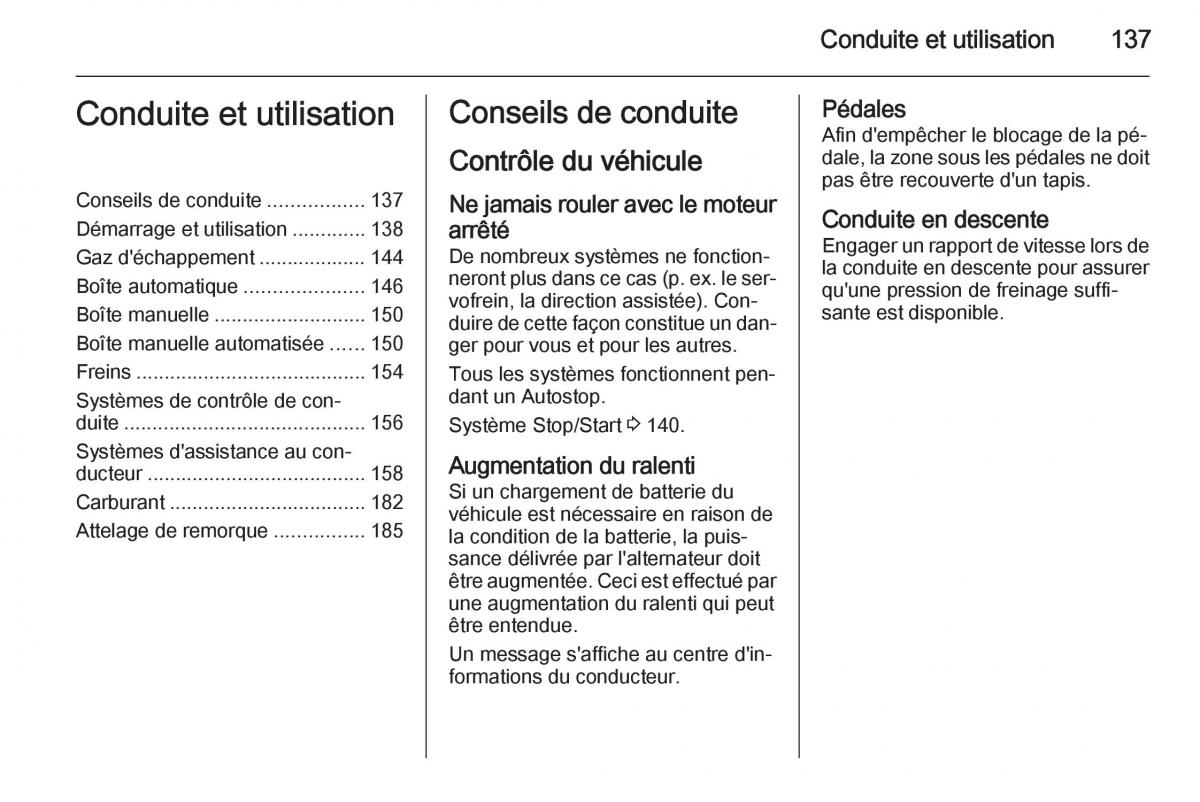 Opel Corsa E manuel du proprietaire / page 139