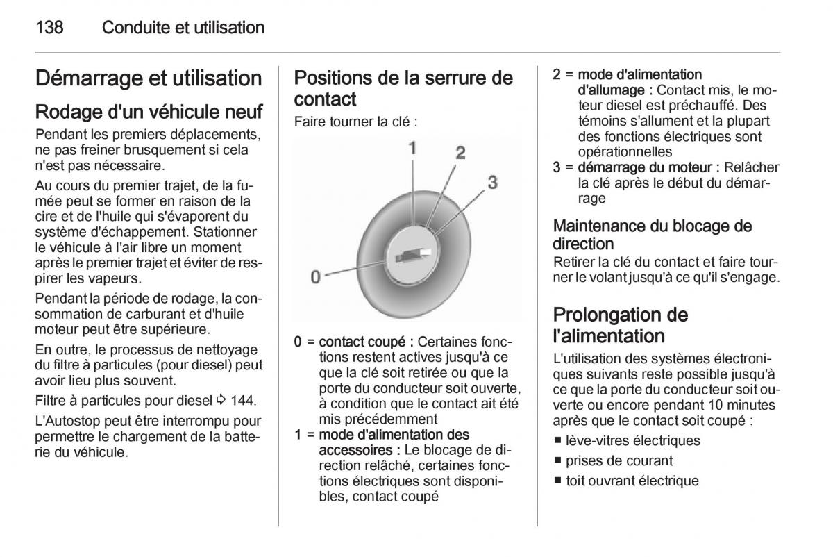 Opel Corsa E manuel du proprietaire / page 140