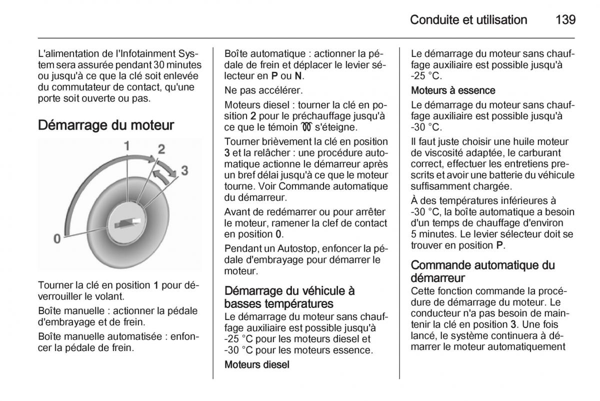 Opel Corsa E manuel du proprietaire / page 141