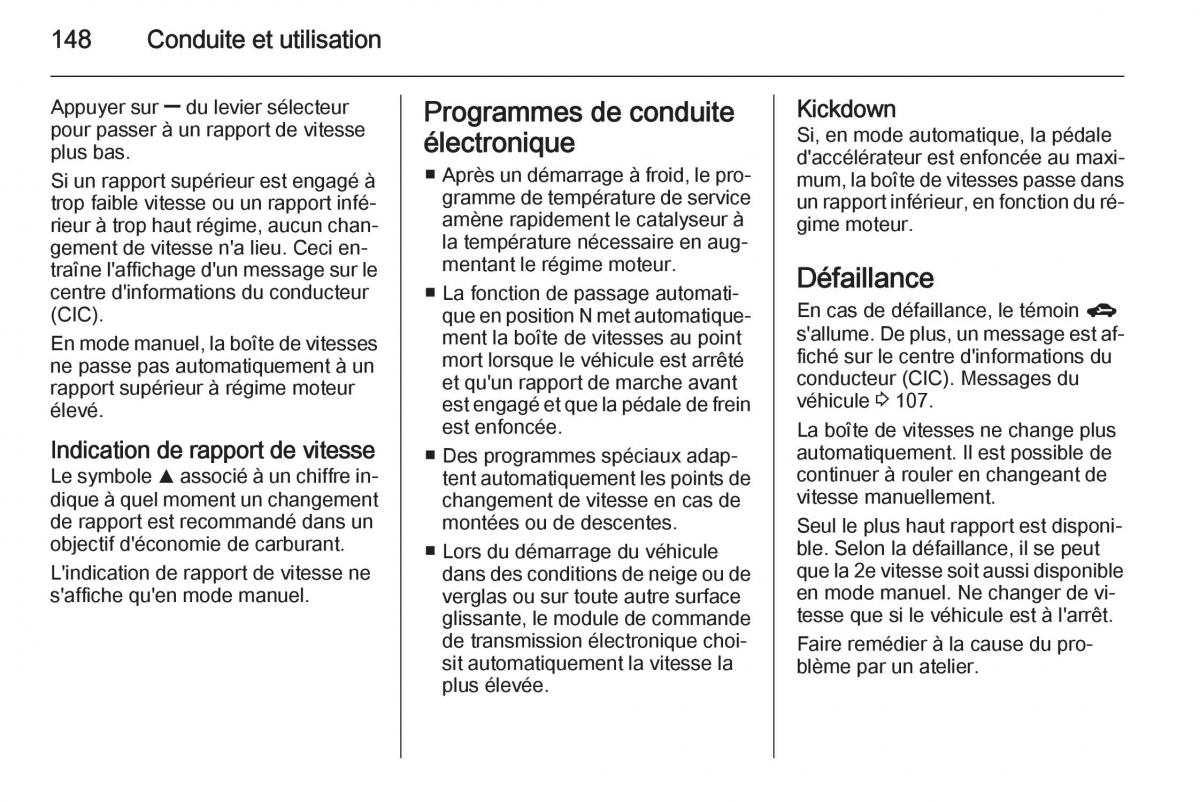 Opel Corsa E manuel du proprietaire / page 150