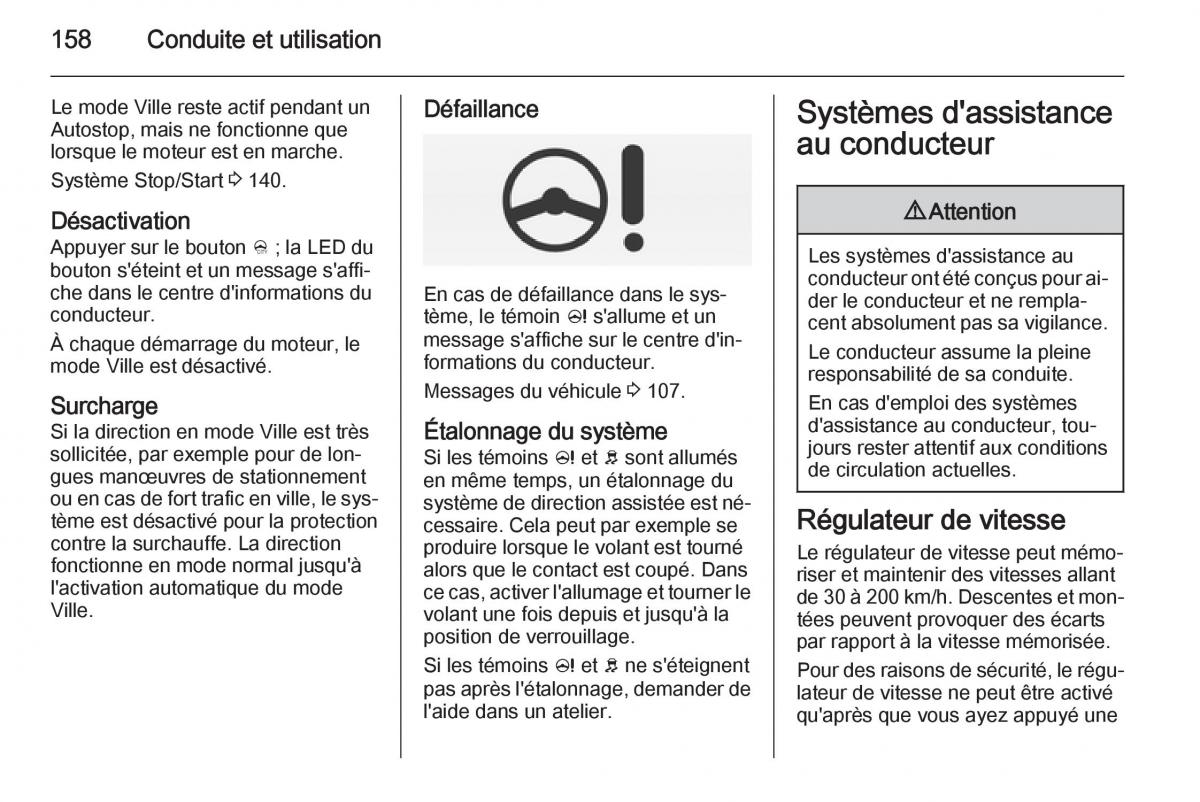 Opel Corsa E manuel du proprietaire / page 160