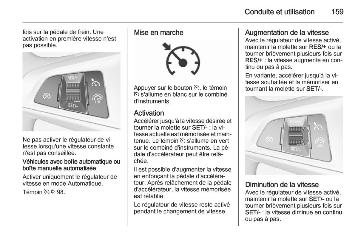 Opel Corsa E manuel du proprietaire / page 161