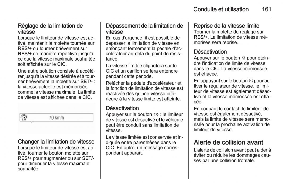 Opel Corsa E manuel du proprietaire / page 163