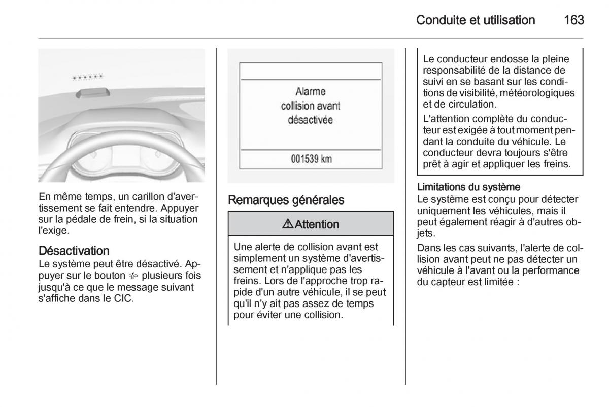 Opel Corsa E manuel du proprietaire / page 165