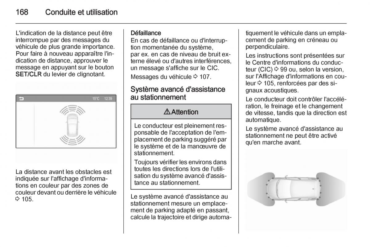 Opel Corsa E manuel du proprietaire / page 170