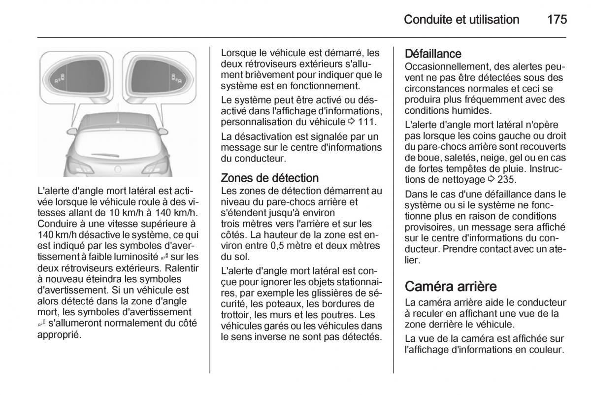 Opel Corsa E manuel du proprietaire / page 177