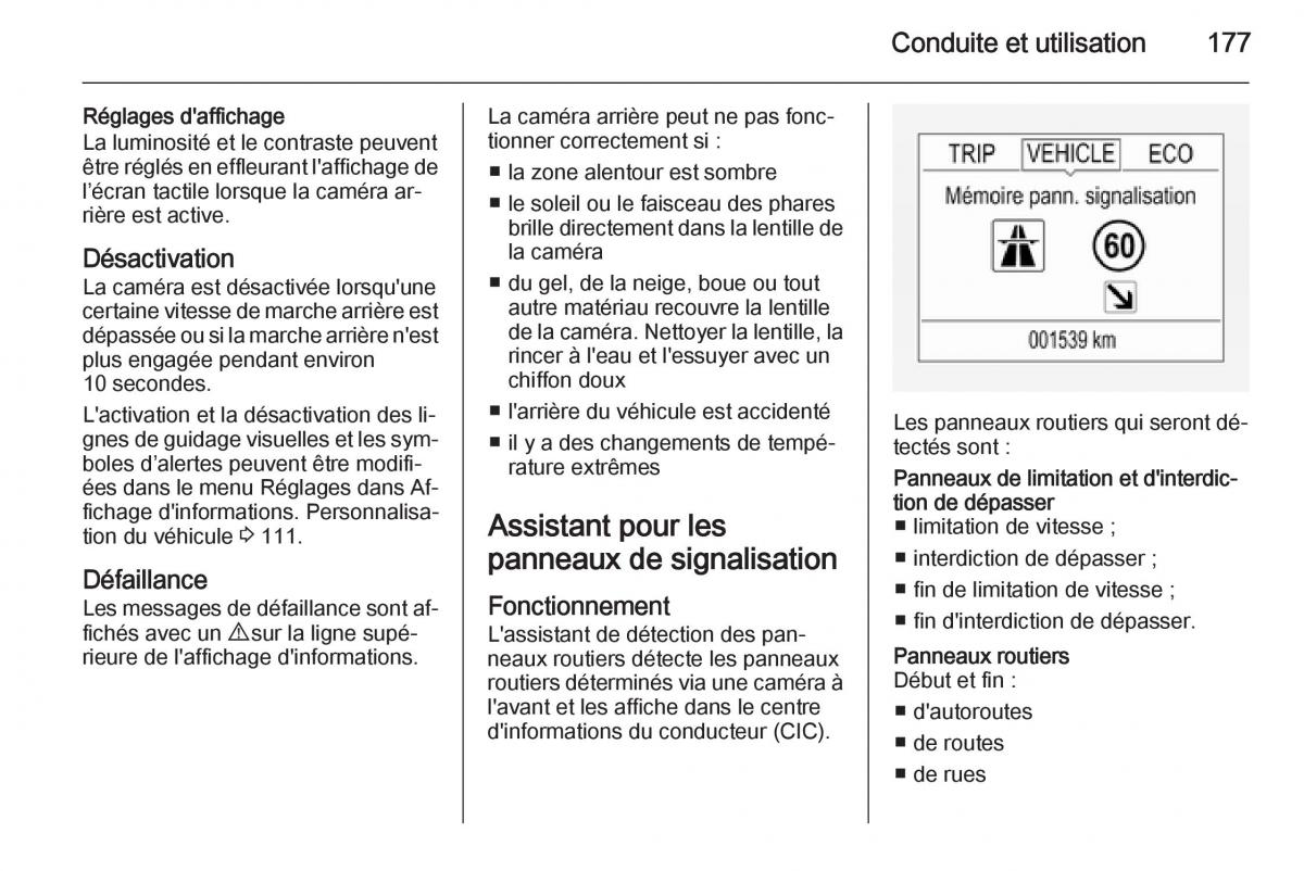 Opel Corsa E manuel du proprietaire / page 179