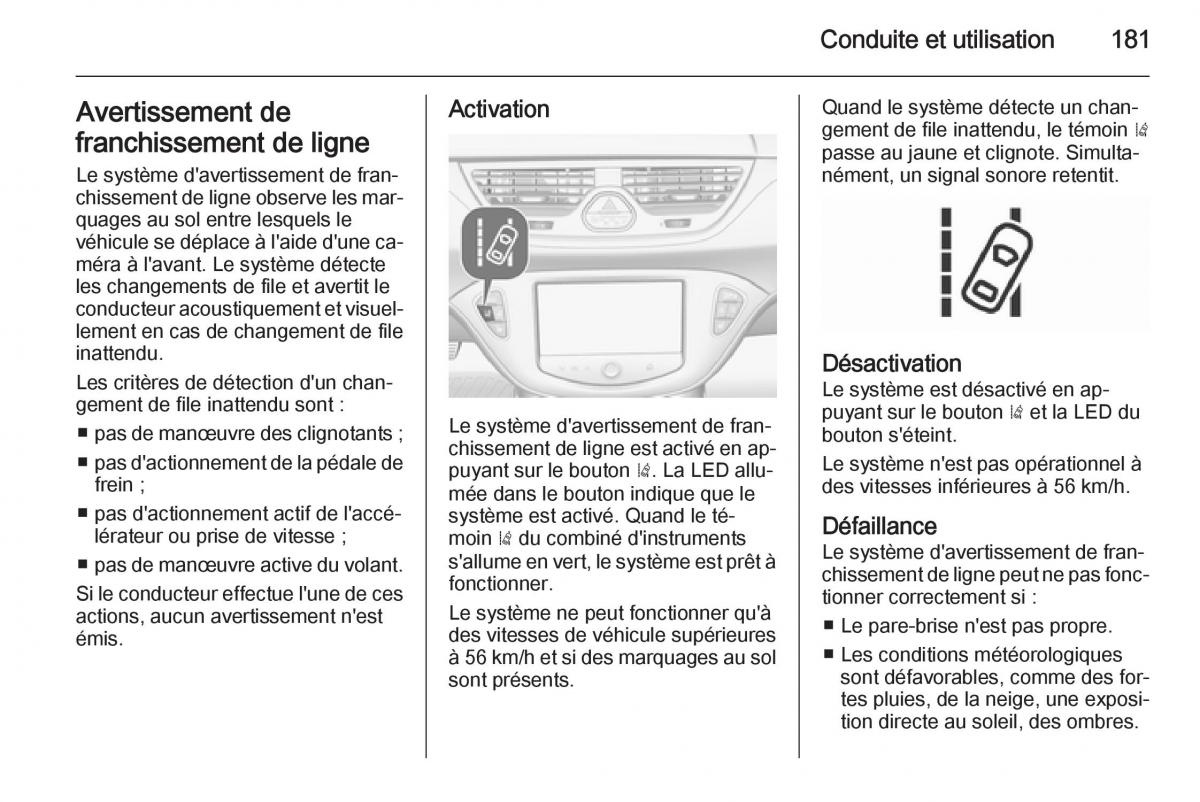 Opel Corsa E manuel du proprietaire / page 183