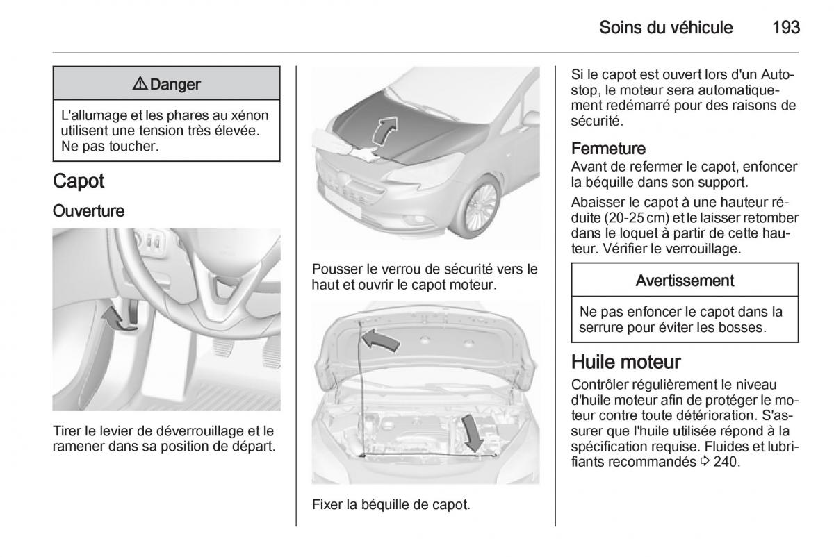 Opel Corsa E manuel du proprietaire / page 195