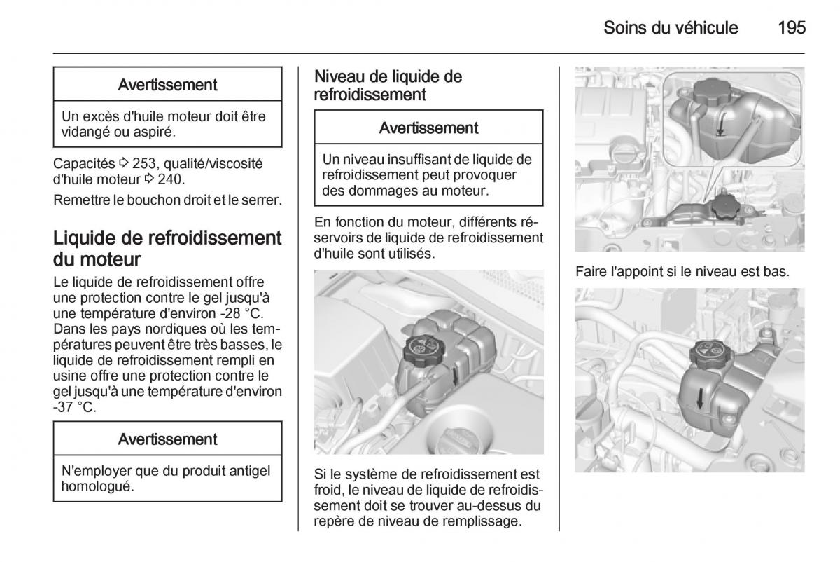 Opel Corsa E manuel du proprietaire / page 197