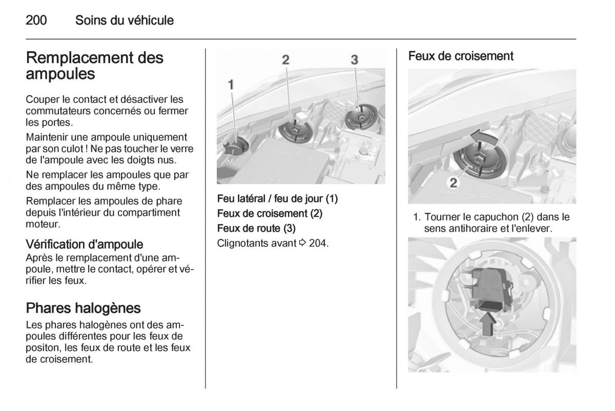 Opel Corsa E manuel du proprietaire / page 202