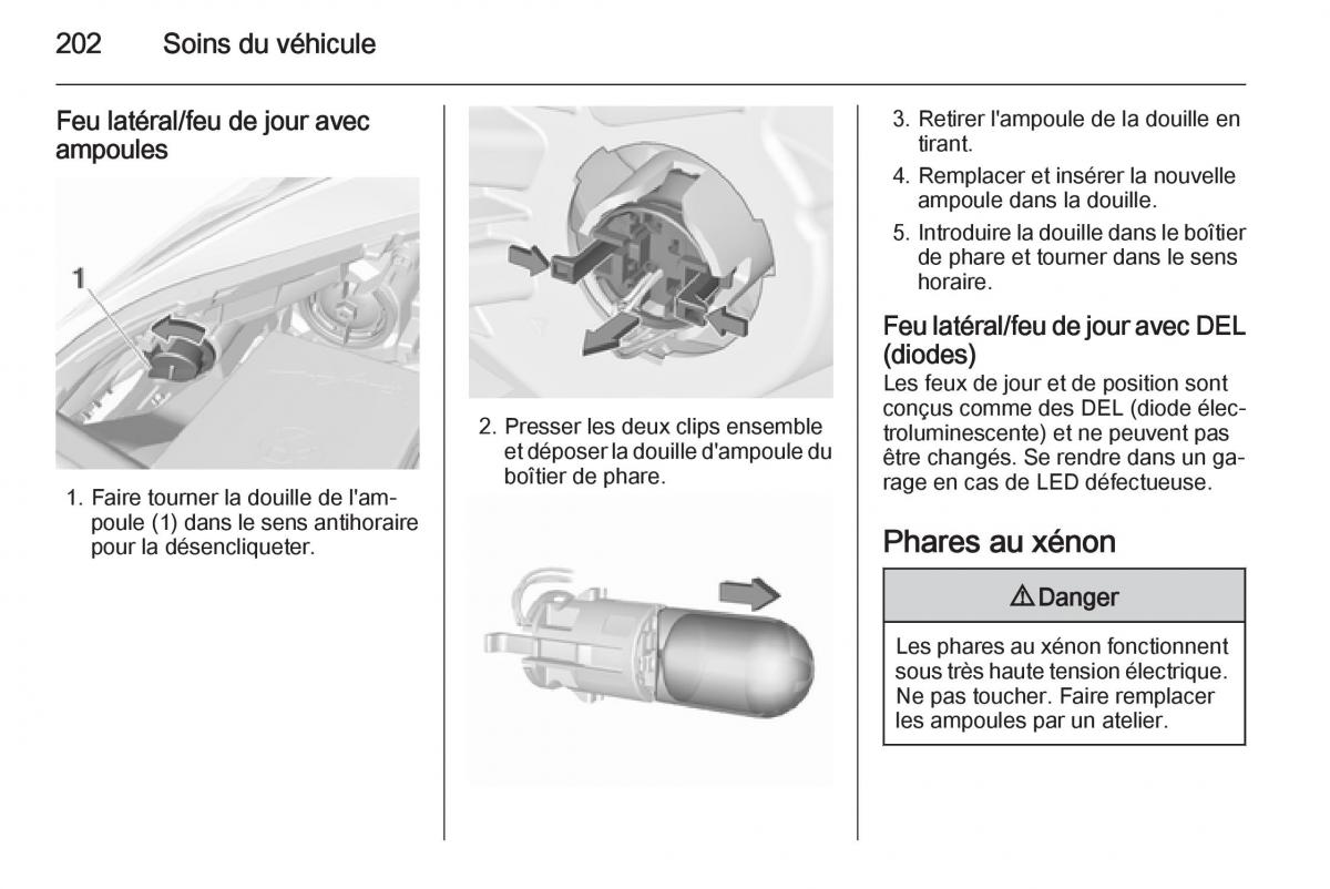 Opel Corsa E manuel du proprietaire / page 204