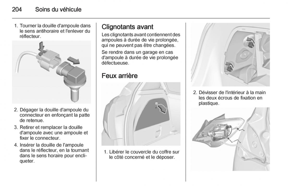 Opel Corsa E manuel du proprietaire / page 206