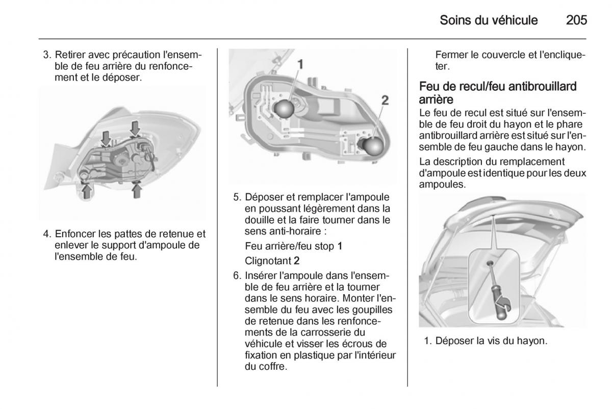 Opel Corsa E manuel du proprietaire / page 207