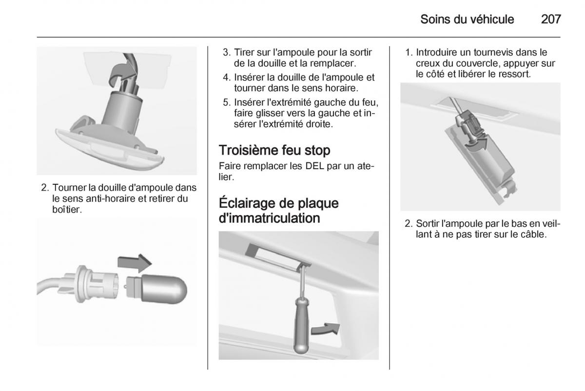 Opel Corsa E manuel du proprietaire / page 209