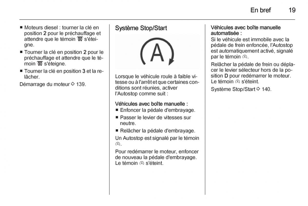 Opel Corsa E manuel du proprietaire / page 21