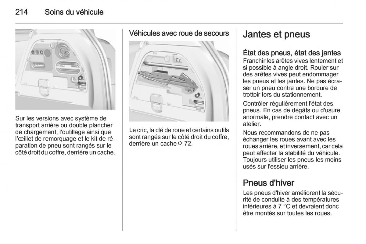 Opel Corsa E manuel du proprietaire / page 216