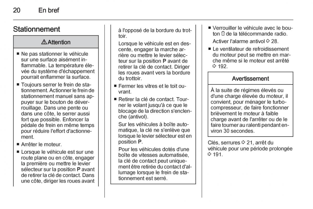 Opel Corsa E manuel du proprietaire / page 22