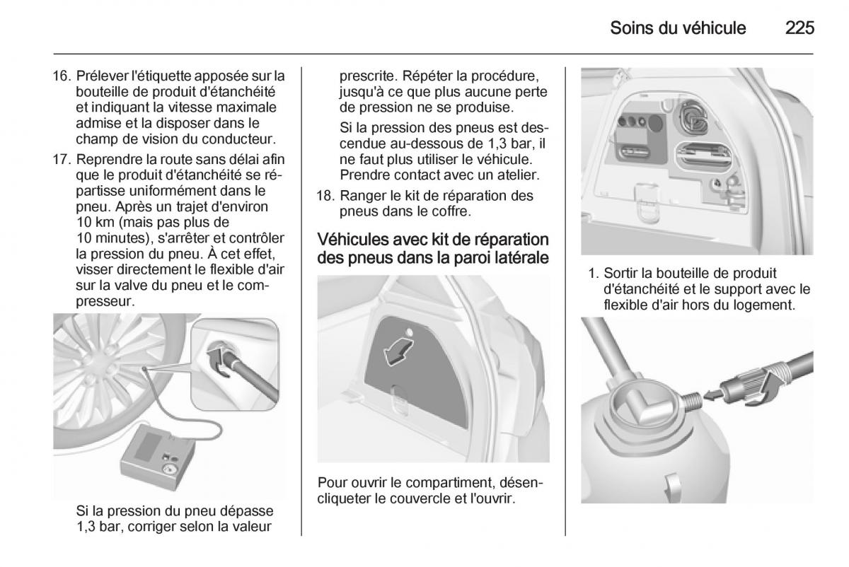 Opel Corsa E manuel du proprietaire / page 227