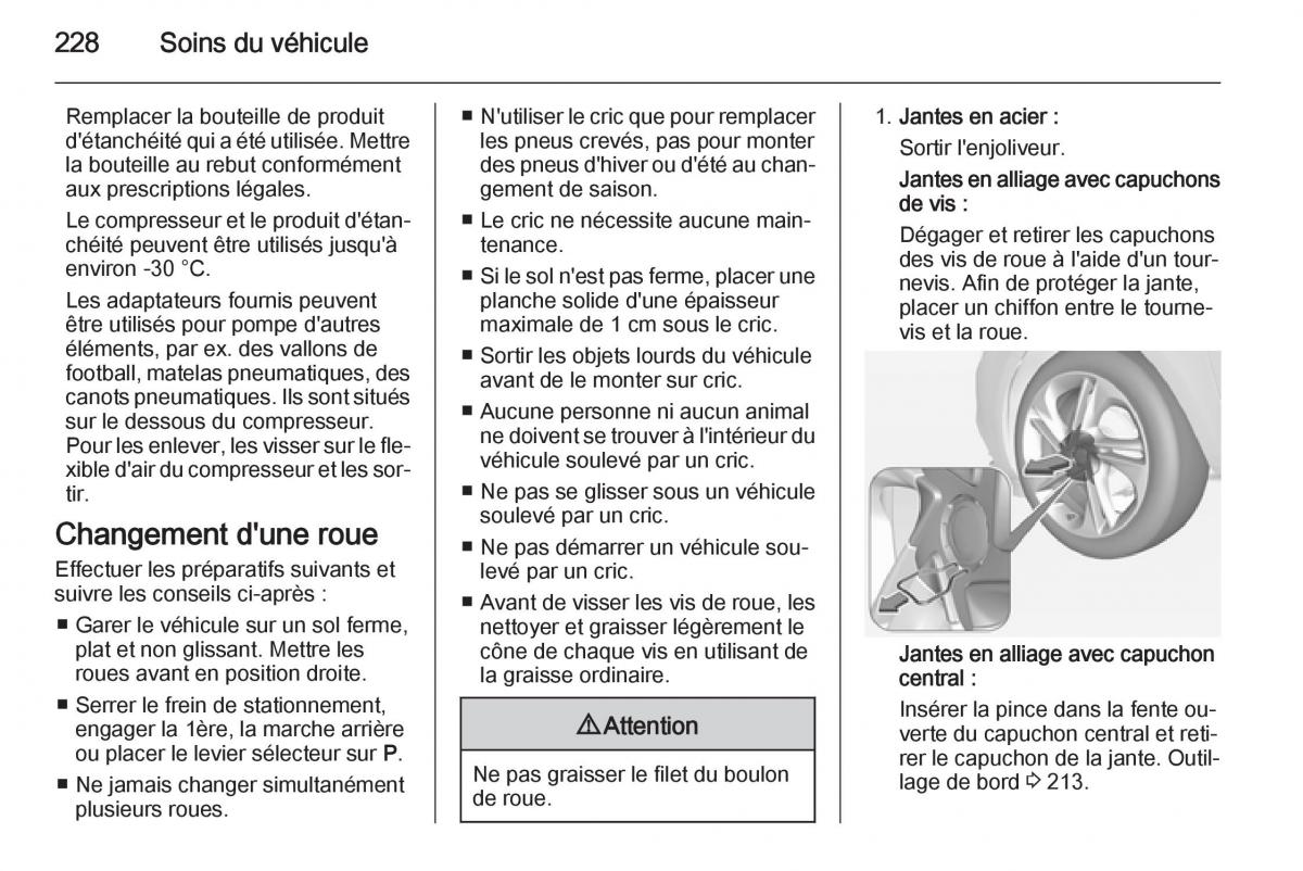 Opel Corsa E manuel du proprietaire / page 230