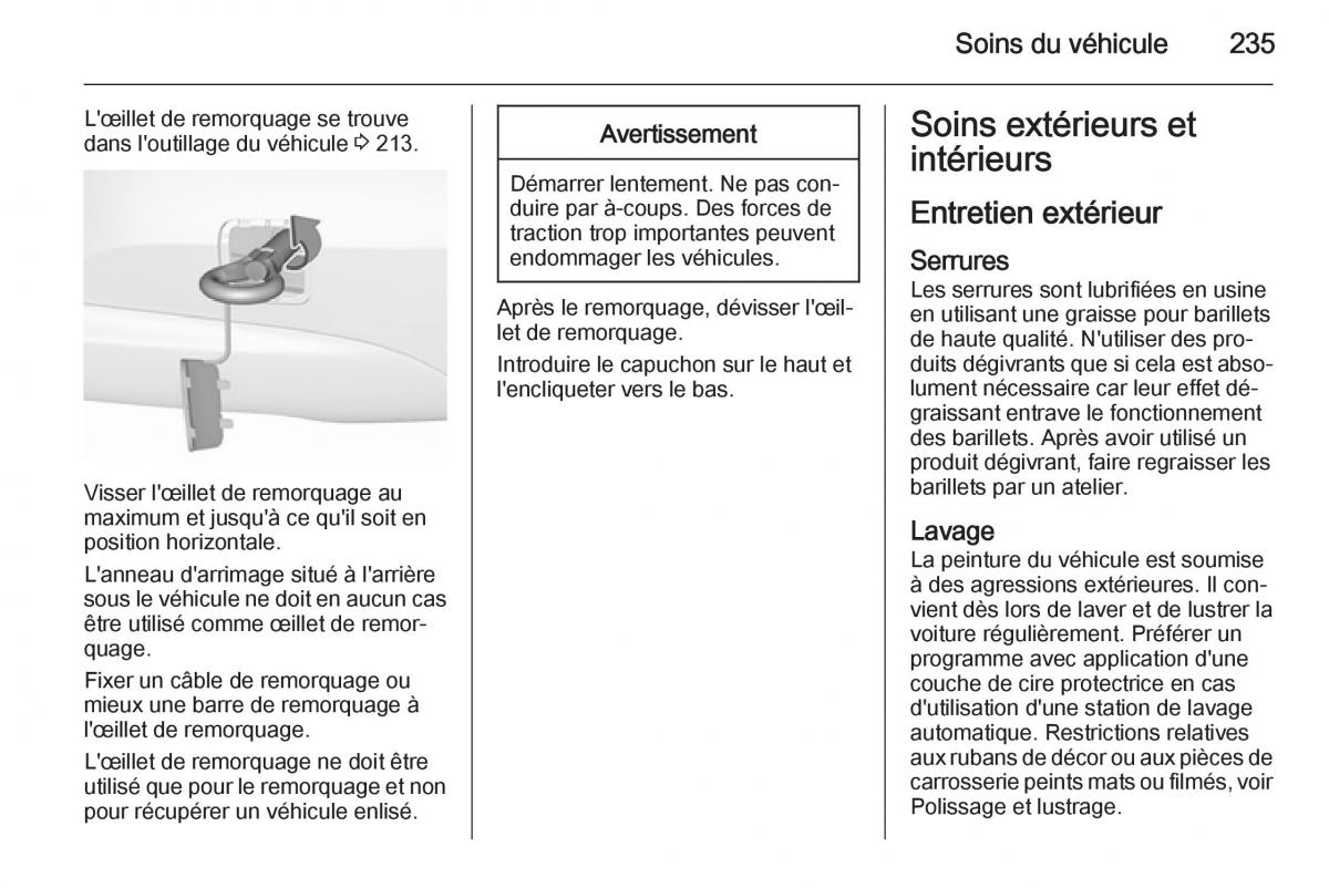 Opel Corsa E manuel du proprietaire / page 237