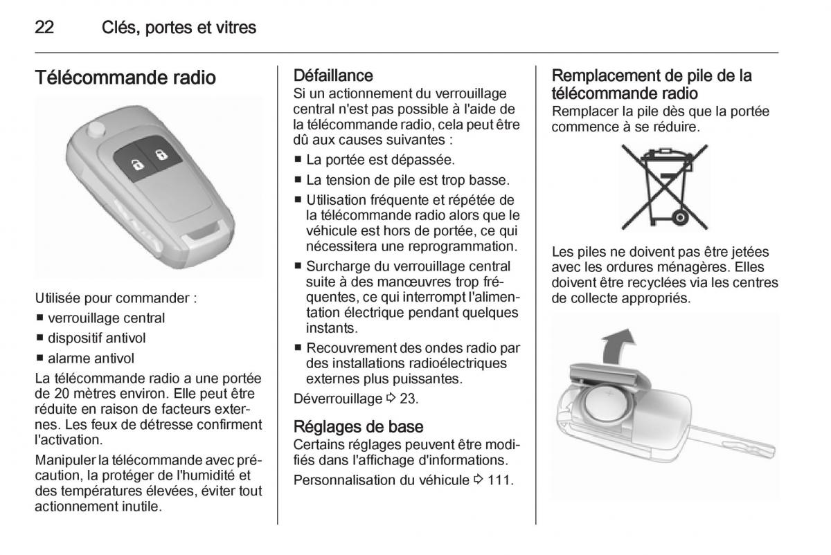 Opel Corsa E manuel du proprietaire / page 24