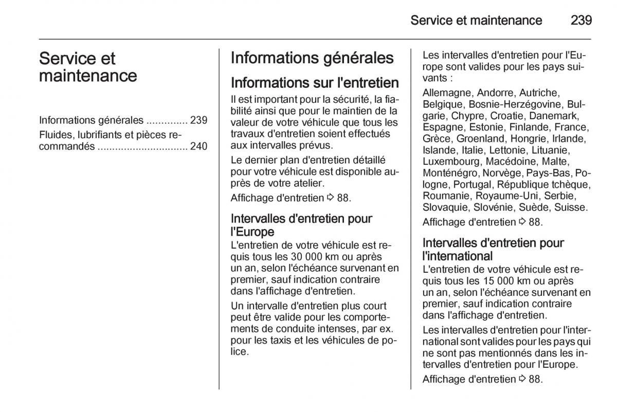 Opel Corsa E manuel du proprietaire / page 241