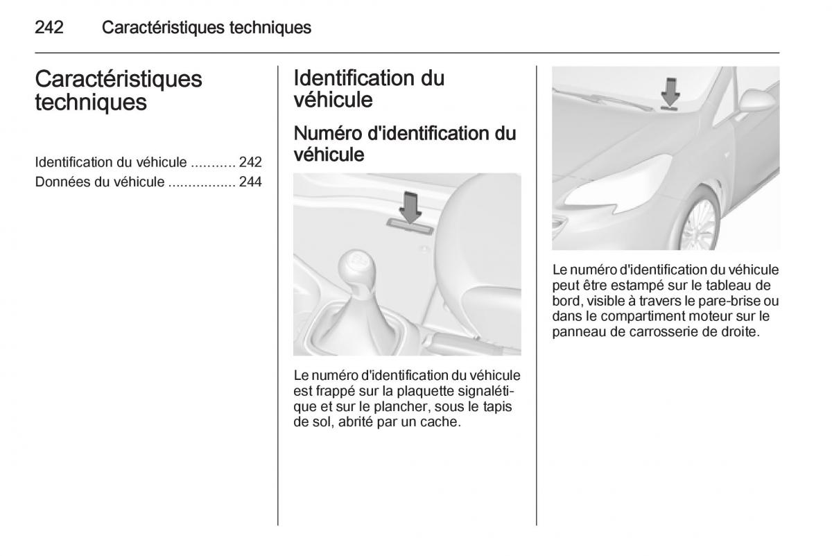 Opel Corsa E manuel du proprietaire / page 244