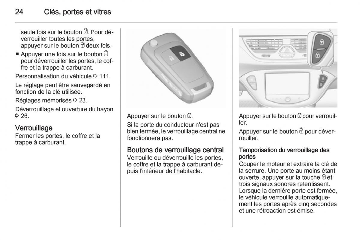 Opel Corsa E manuel du proprietaire / page 26