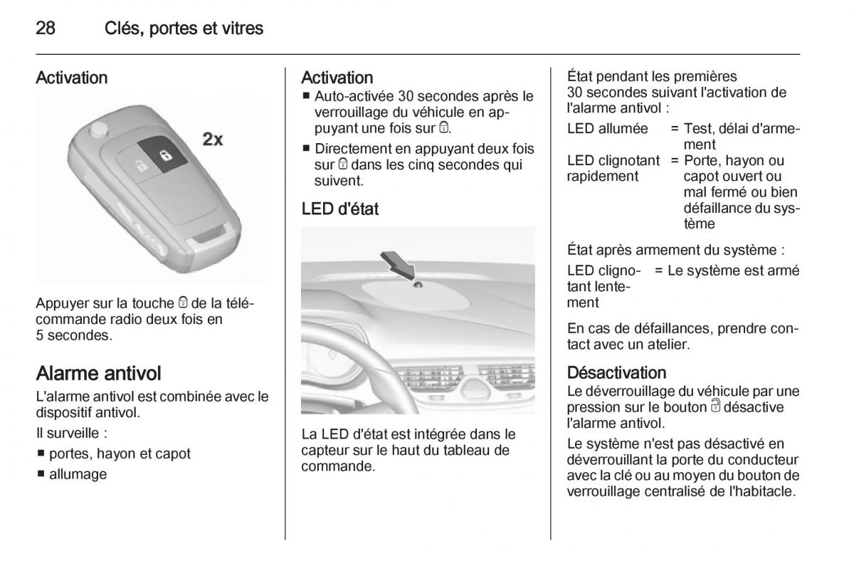 Opel Corsa E manuel du proprietaire / page 30