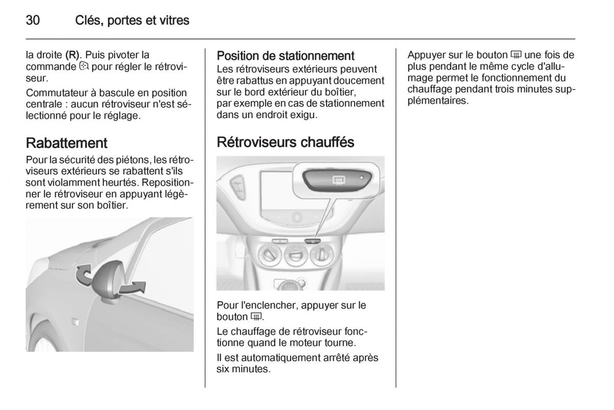 Opel Corsa E manuel du proprietaire / page 32