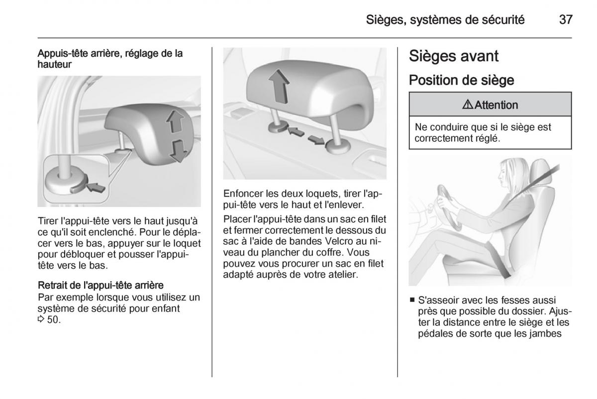 Opel Corsa E manuel du proprietaire / page 39