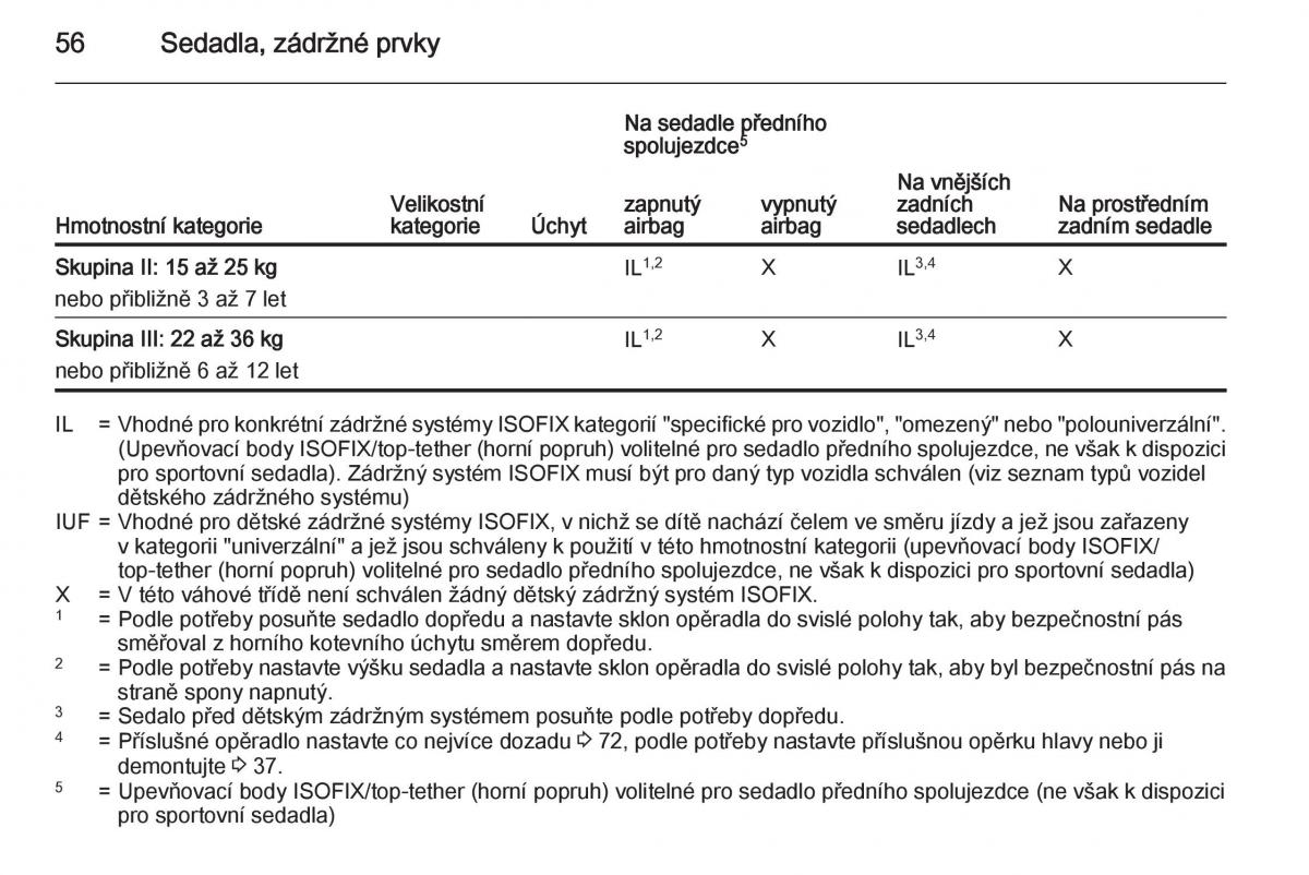 Opel Corsa E navod k obsludze / page 58