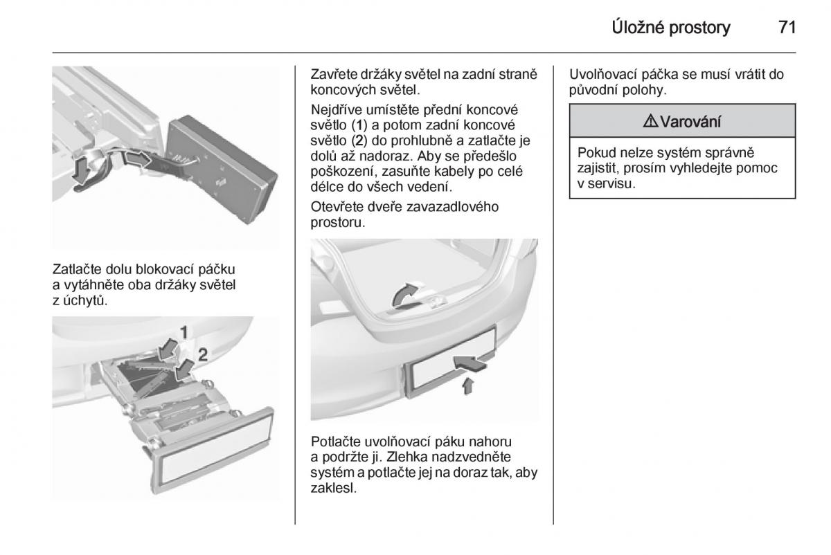 Opel Corsa E navod k obsludze / page 73