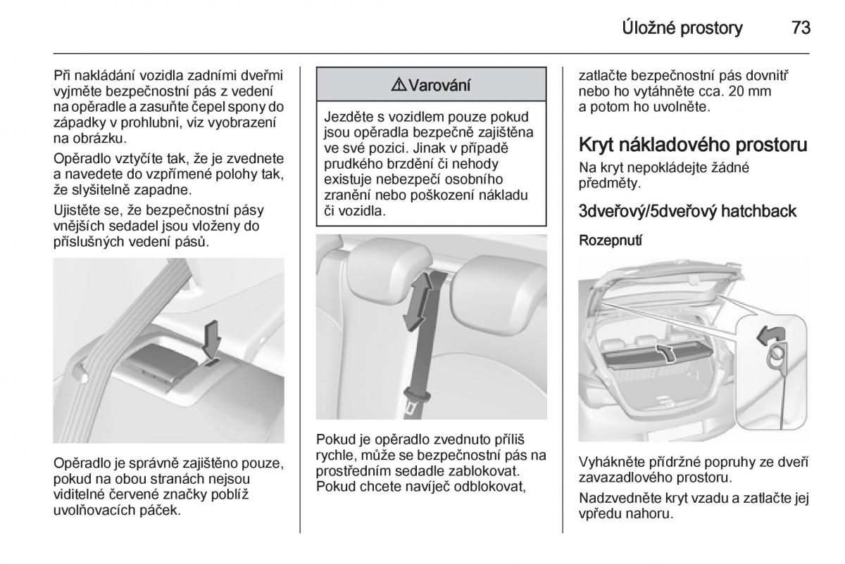 Opel Corsa E navod k obsludze / page 75