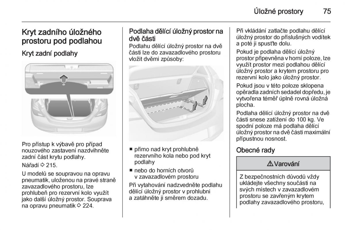 Opel Corsa E navod k obsludze / page 77