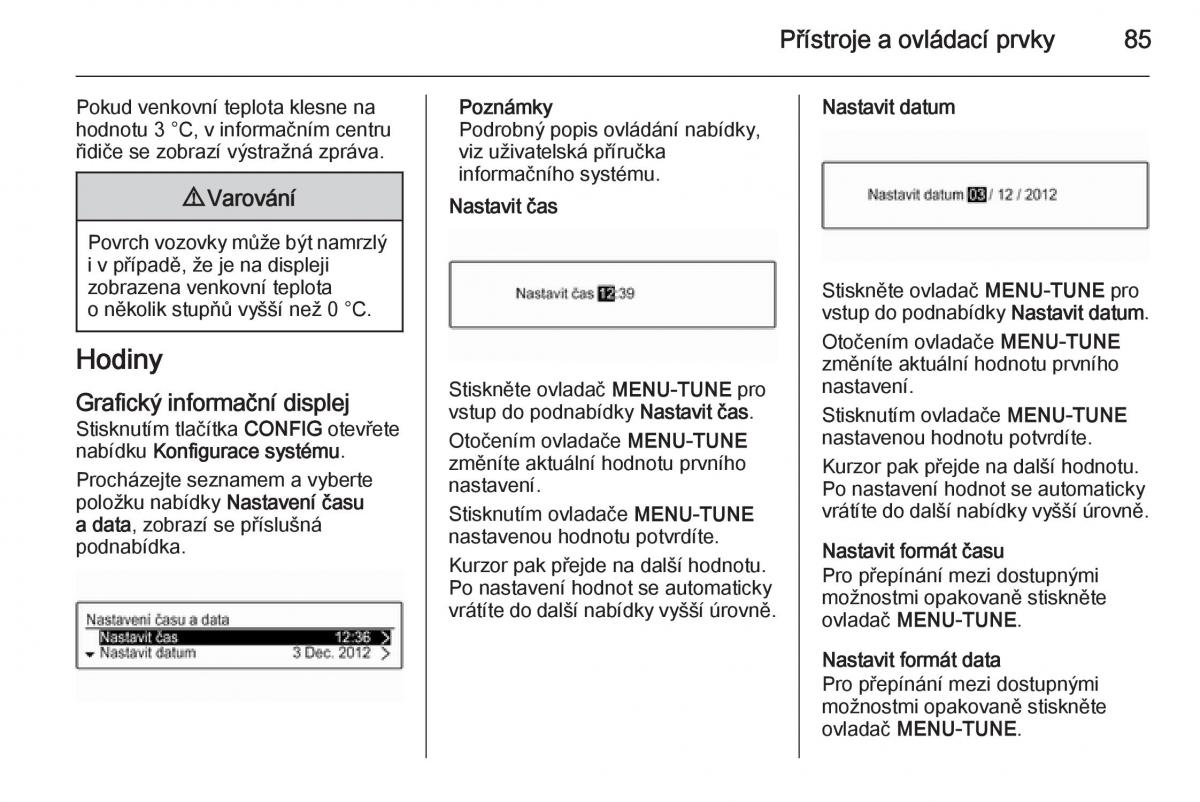 Opel Corsa E navod k obsludze / page 87