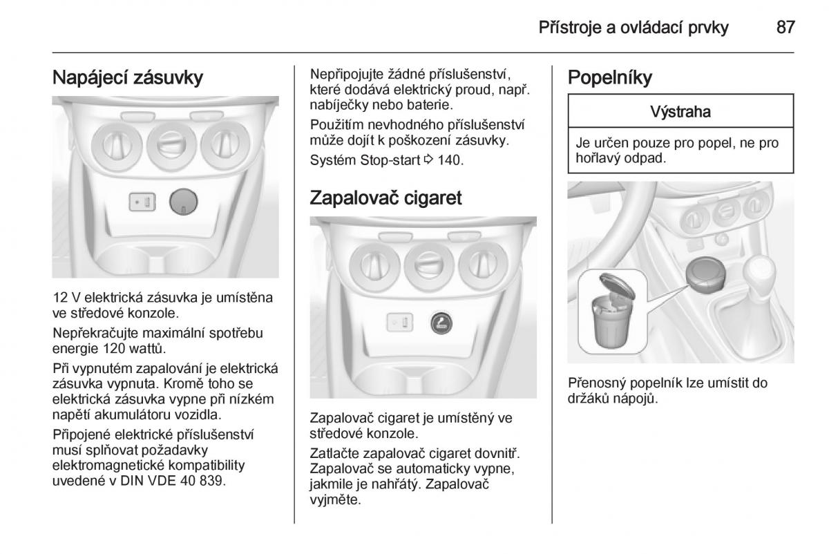 Opel Corsa E navod k obsludze / page 89