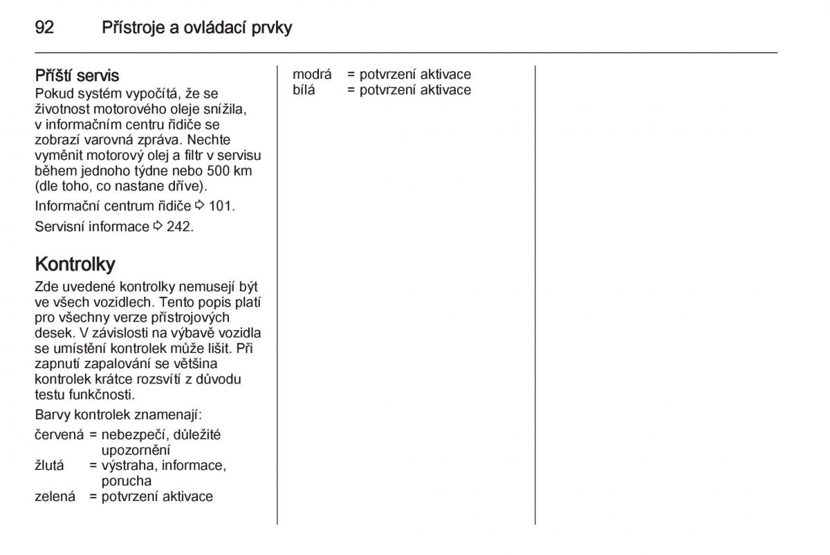 Opel Corsa E navod k obsludze / page 94