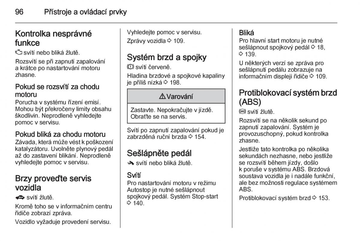 Opel Corsa E navod k obsludze / page 98