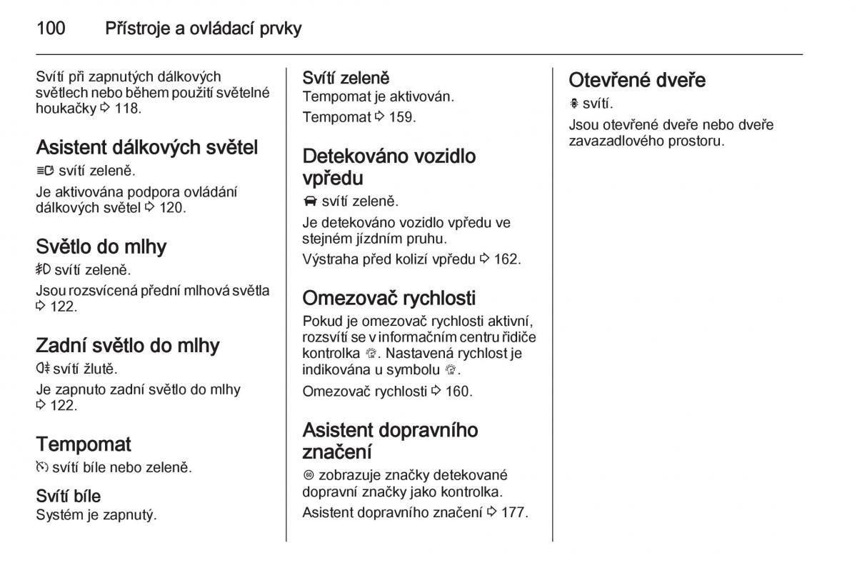 Opel Corsa E navod k obsludze / page 102