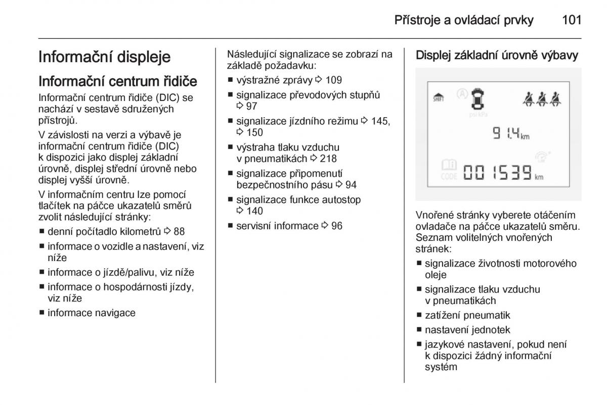 Opel Corsa E navod k obsludze / page 103